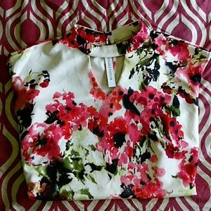 Sleeveless floral shirt